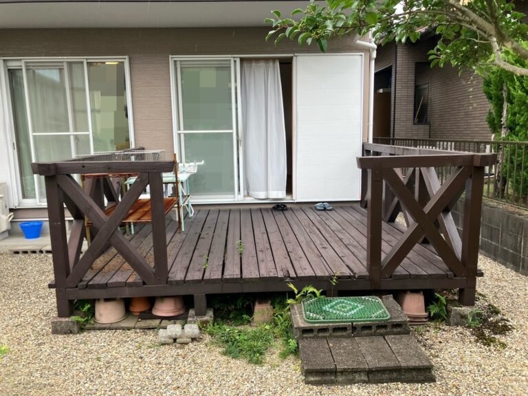 ウッドデッキ交換前　多治見市