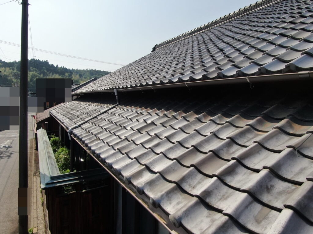 土岐市駄知町　瓦屋根　葺き替え工事前