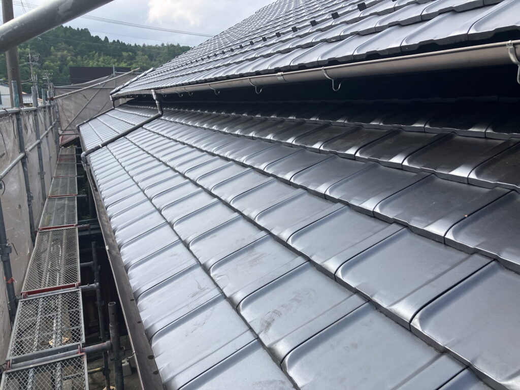 土岐市駄知町　瓦屋根　葺き替え工事