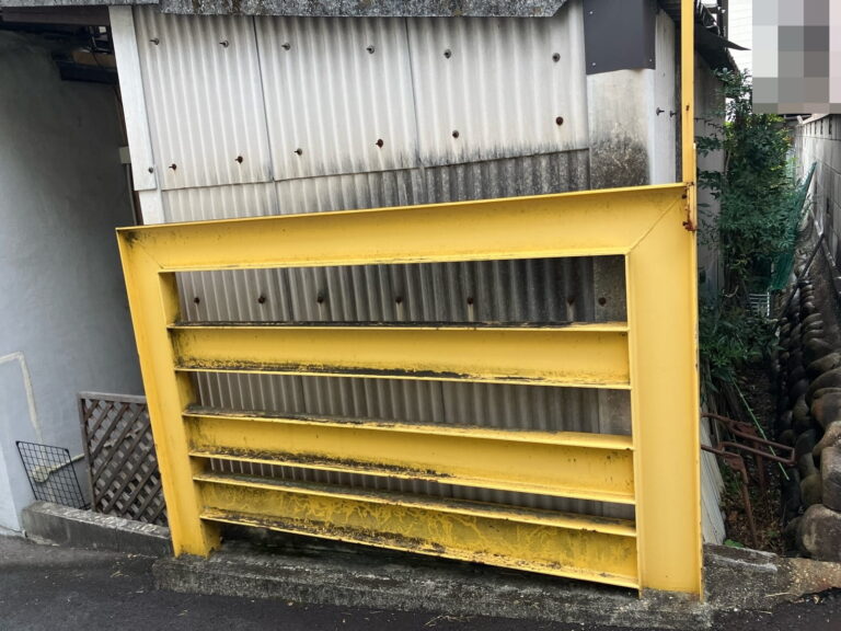 多治見市　鉄骨フェンス塗装前