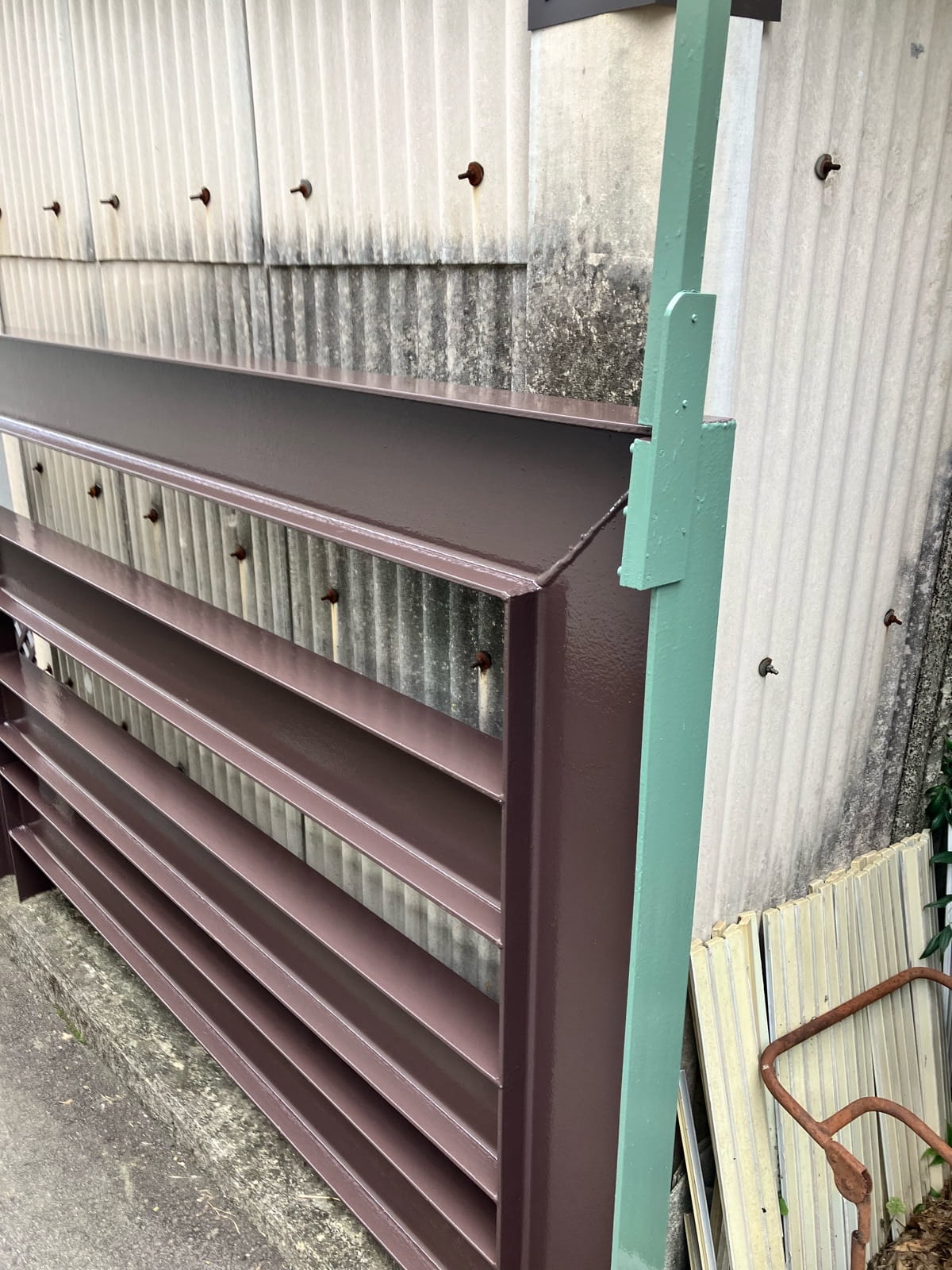 多治見市　鉄骨フェンス塗装