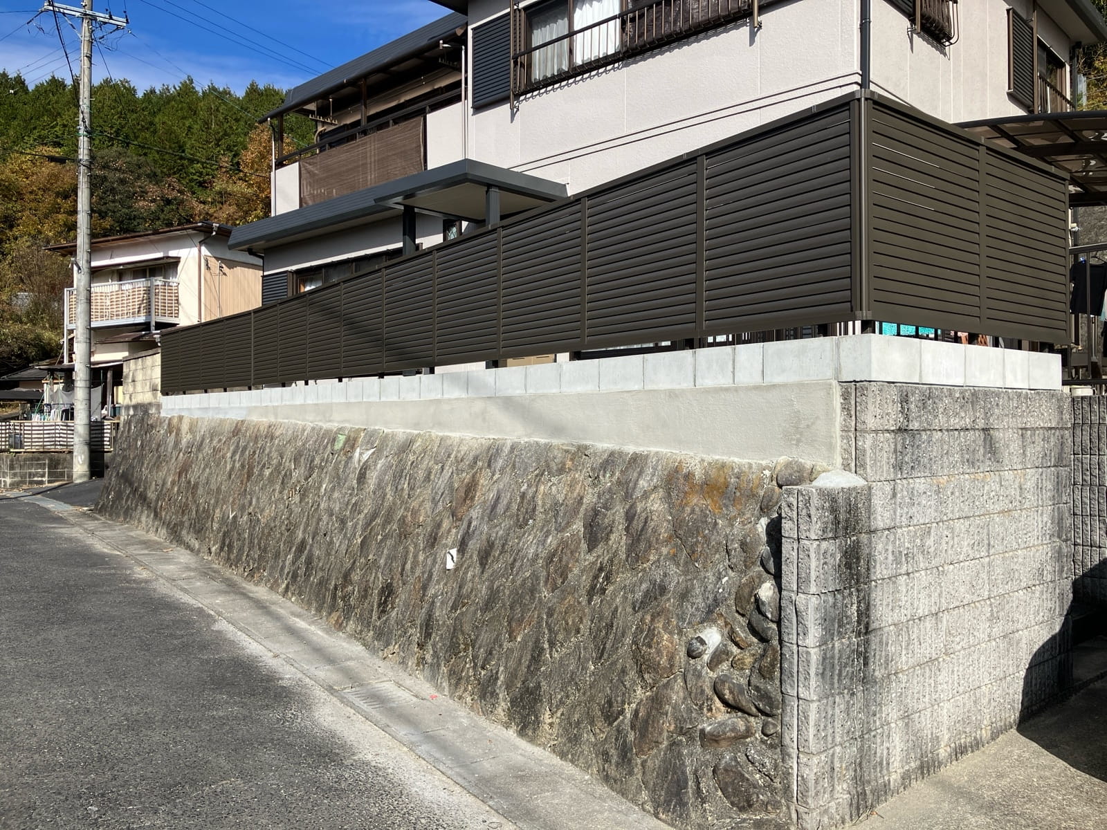 瑞浪市　フェンス設置工事　外構工事