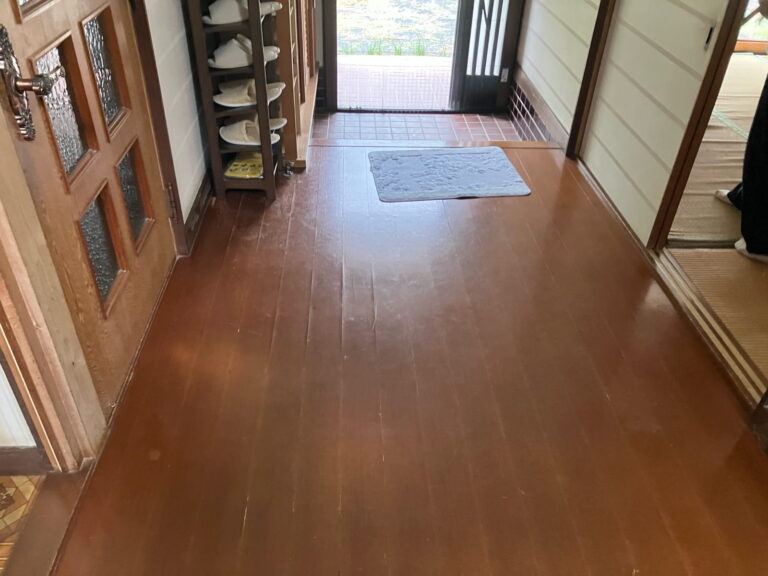 土岐市　廊下　床　重ね張り　重ね貼り　前