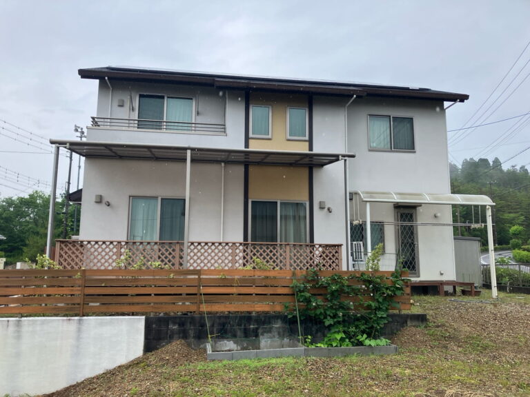 土岐市下石町　屋根外壁塗装工事　塗り替え前　南面