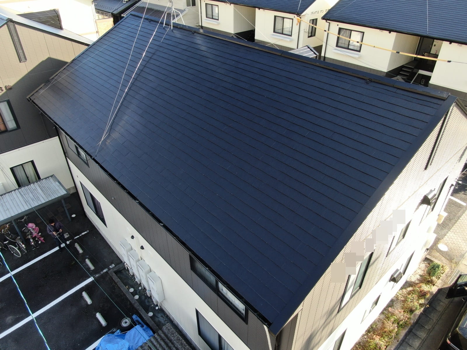 瑞浪市北小田町　アパート　屋根外壁塗装工事　完成