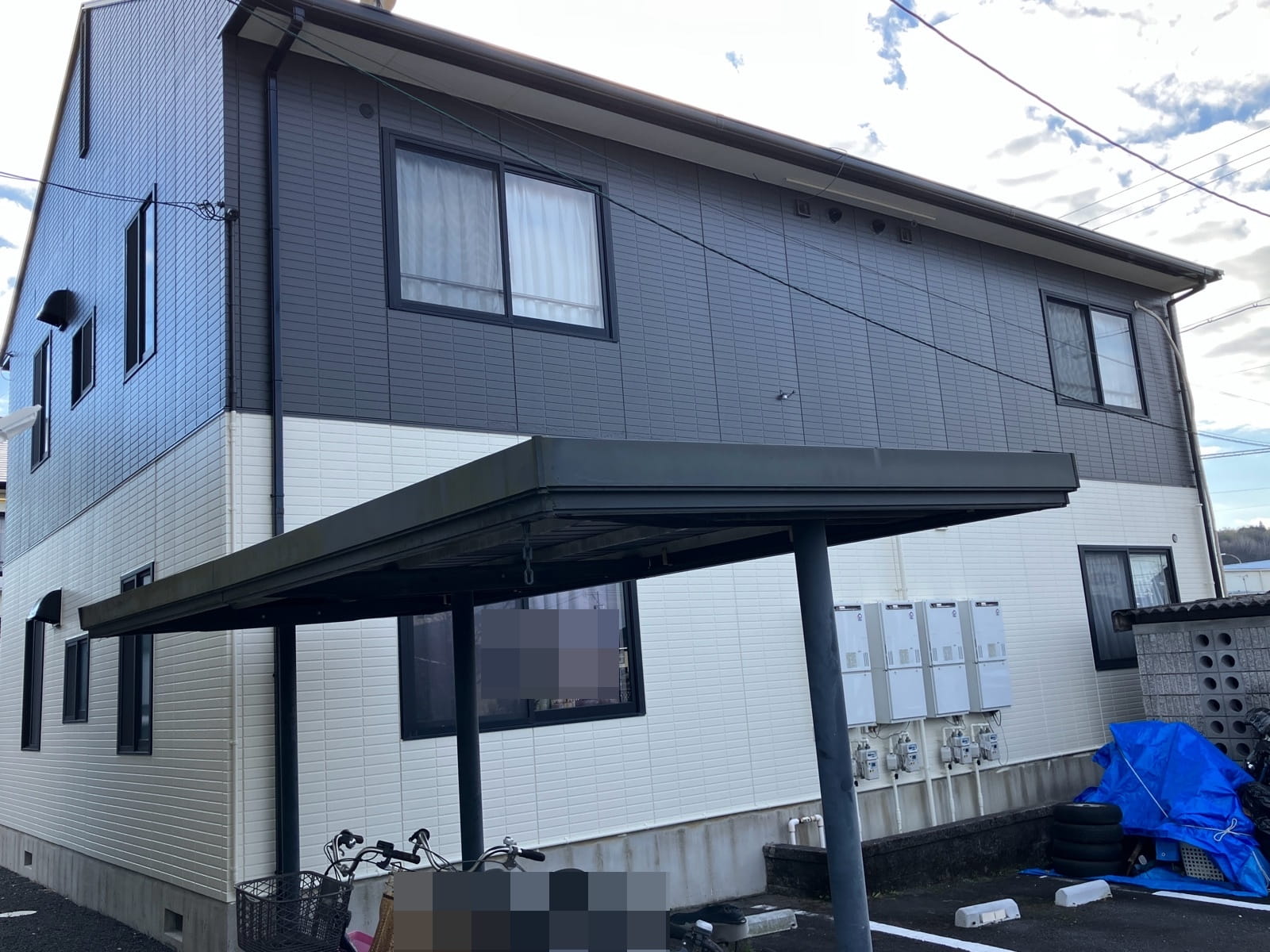 瑞浪市北小田町　アパート　屋根外壁塗装工事　完成