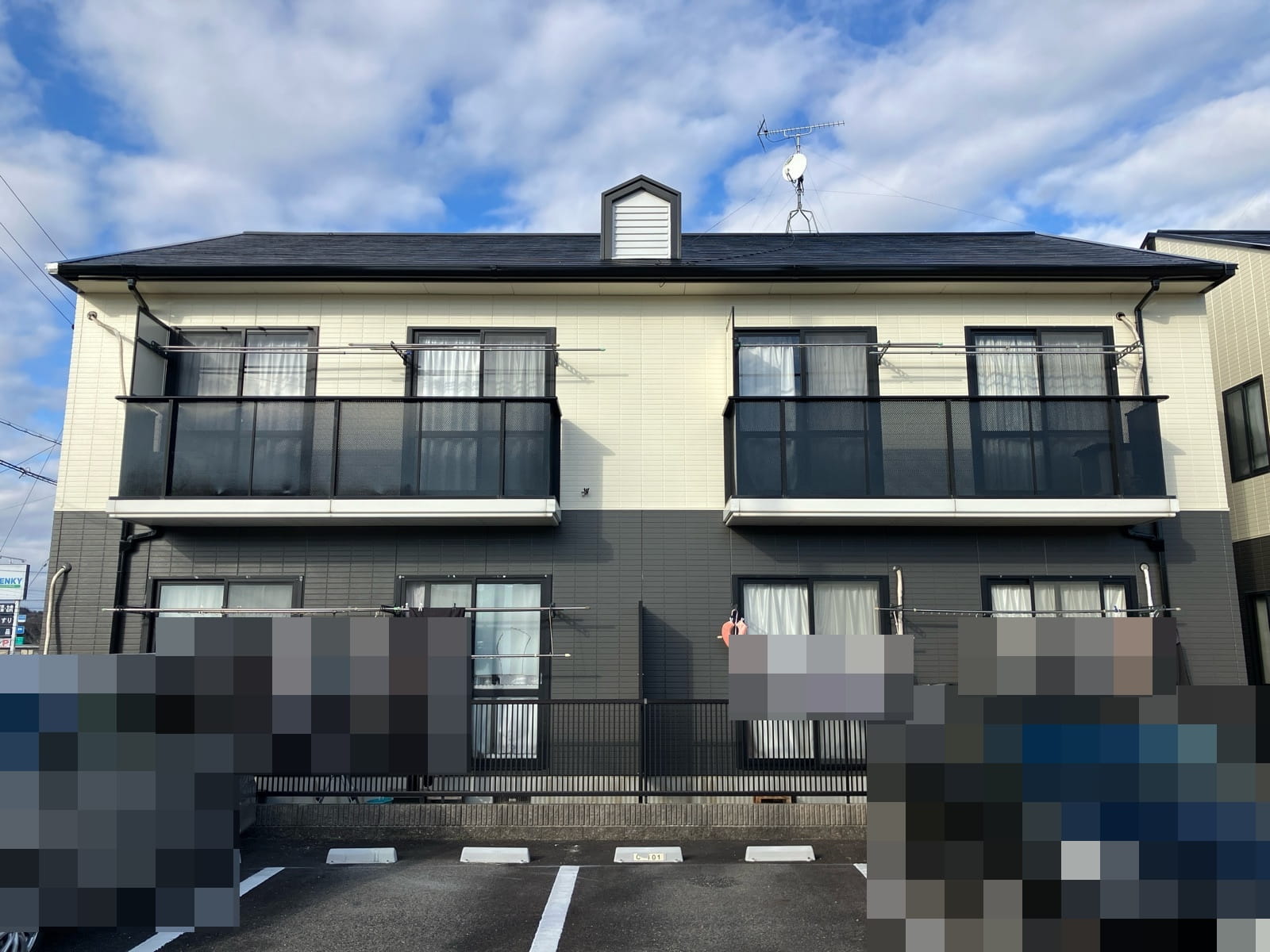 瑞浪市北小田町　アパート　外壁　塗り替え塗装