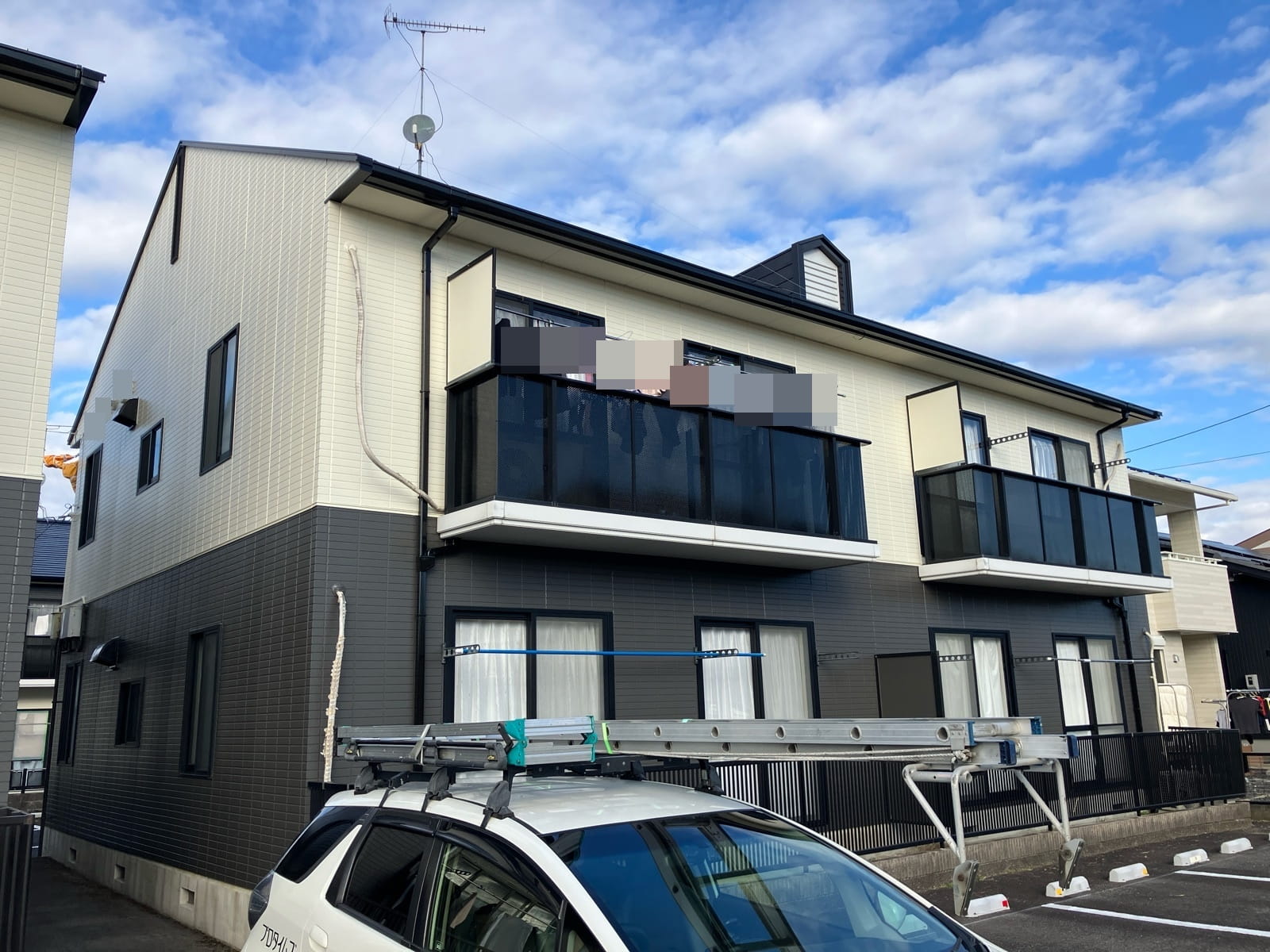 瑞浪市北小田町　アパート　屋根外壁塗装工事　完成