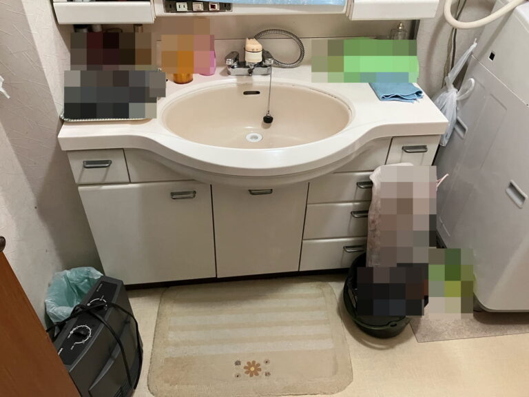 多治見市脇之島町　洗面所リフォーム　　前