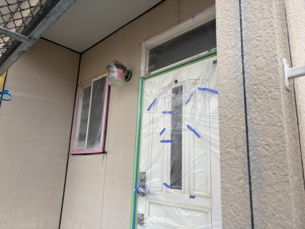 多治見市　外壁塗装　養生完成