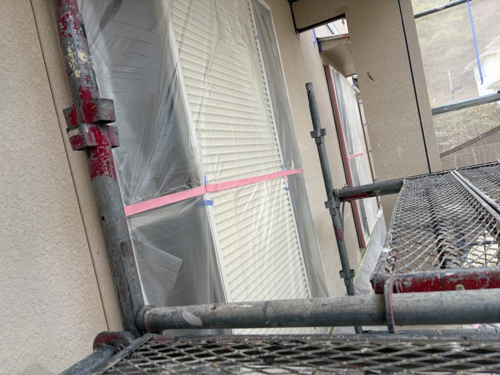 多治見市　外壁塗装　養生完成