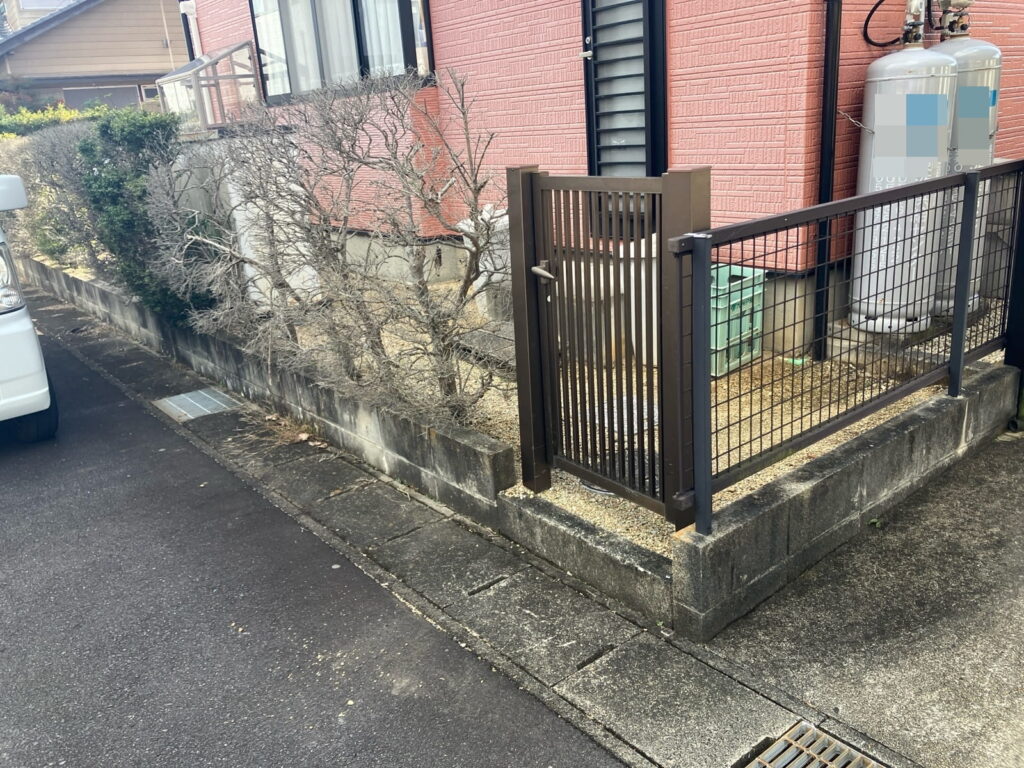 多治見市赤坂町　駐車場拡張工事　外構工事　前