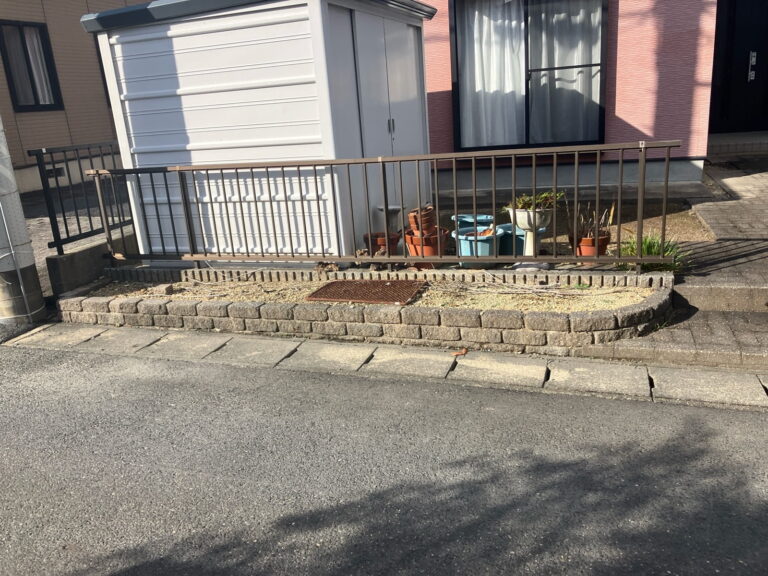 多治見市赤坂町　駐車場拡張工事　外構工事　前