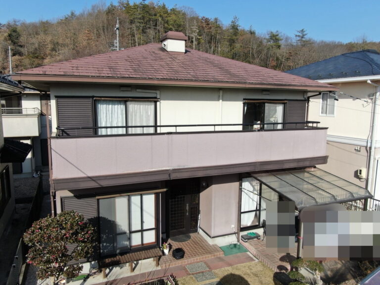土岐市泉町久尻　屋根塗装工事　外壁塗装工事　ベランダ防水工事　施工前
