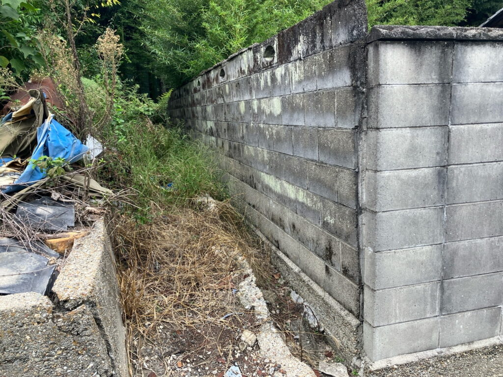 多治見市市之倉町　ブロック塀撤去　前