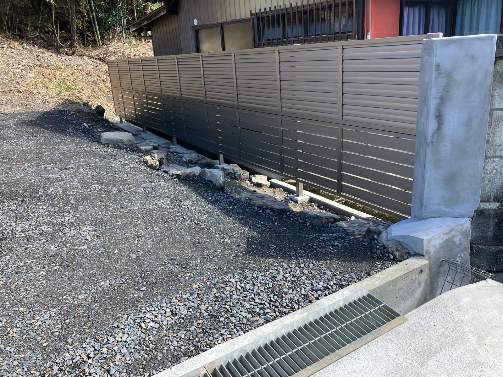 多治見市市之倉町　ブロック塀撤去　フェンス設置