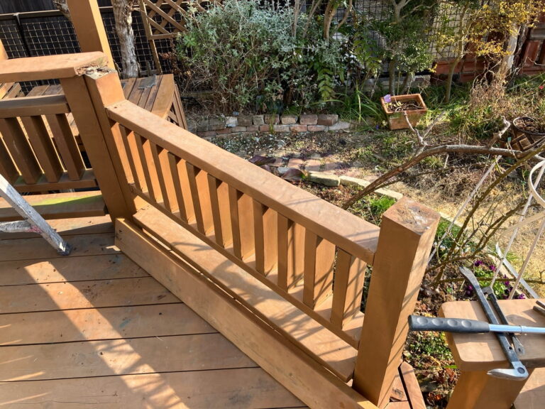 多治見市脇之島町　ウッドデッキ補修　塗り替え　塗装　工事前