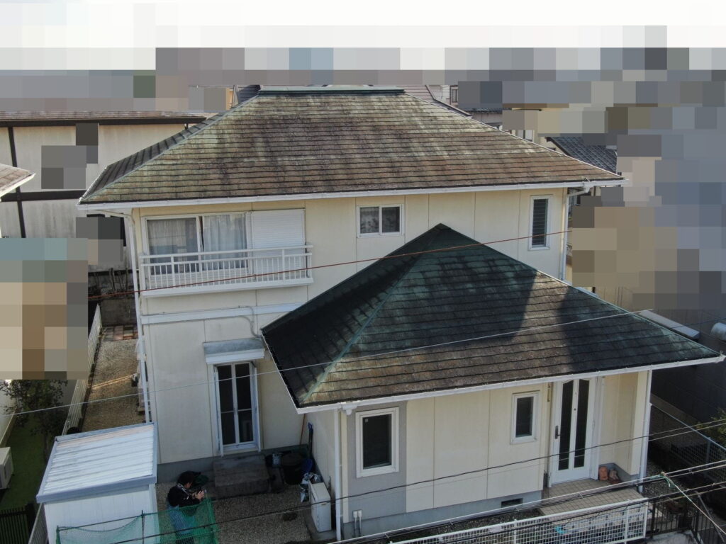 多治見市脇之島町 屋根外壁塗装 工事前