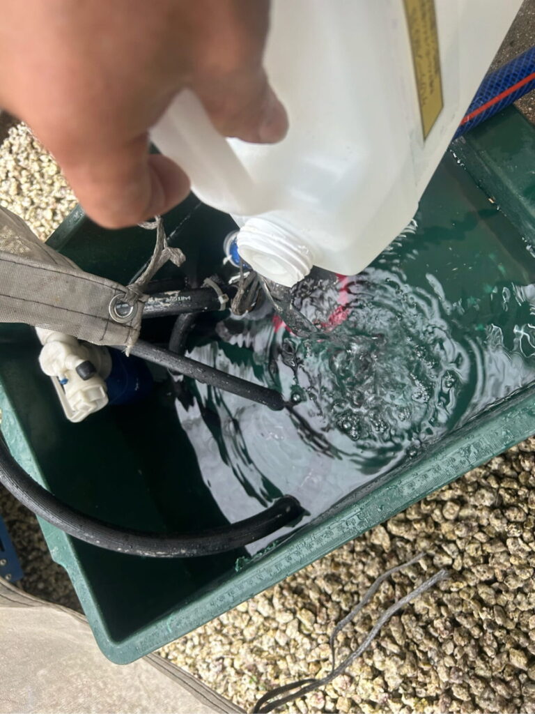 多治見市脇之島町 高圧洗浄 バイオ液投入