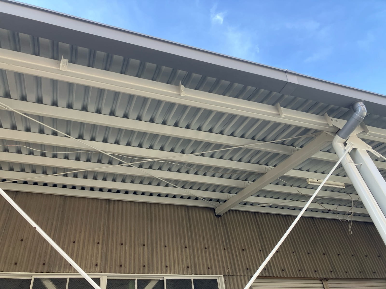 多治見市　屋根板金工事　鉄骨塗装