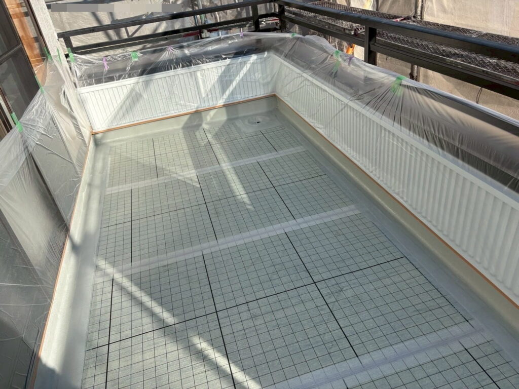 多治見市赤坂町　ベランダ防水工事　ウレタン防水