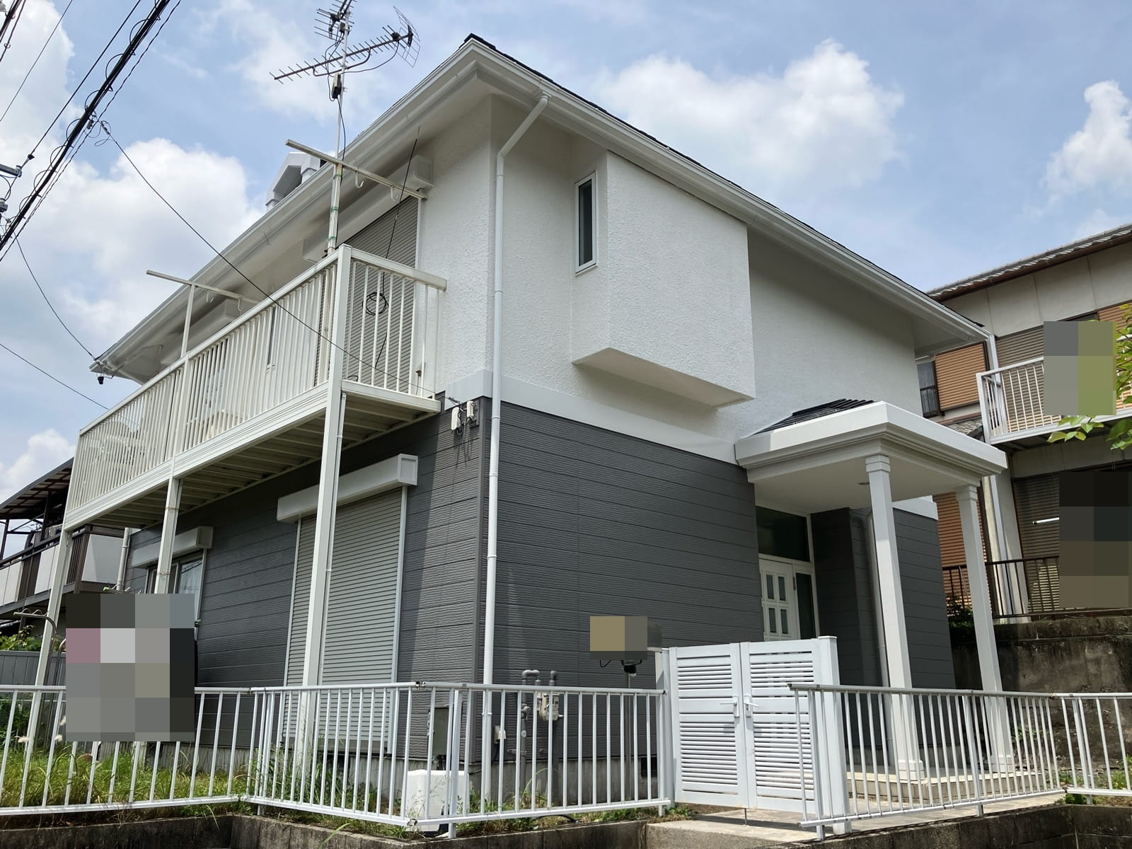 多治見市市之倉町　屋根外壁塗装工事　ツートンカラー　完成