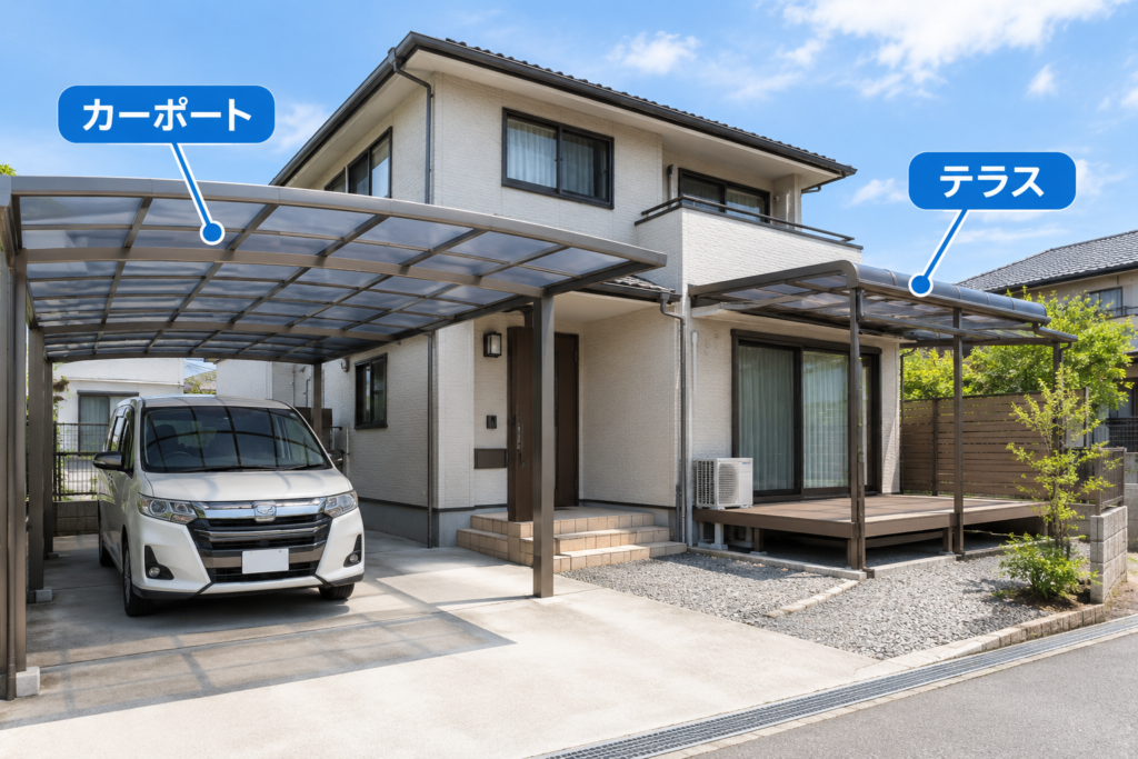 日成ホーム カーポート テラス屋根